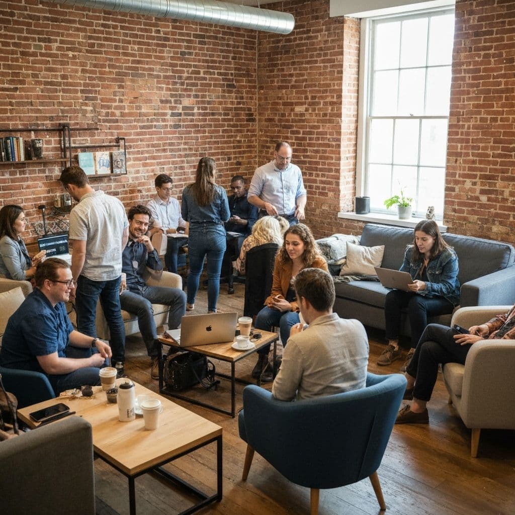 Community gathering at Ideal Spaces