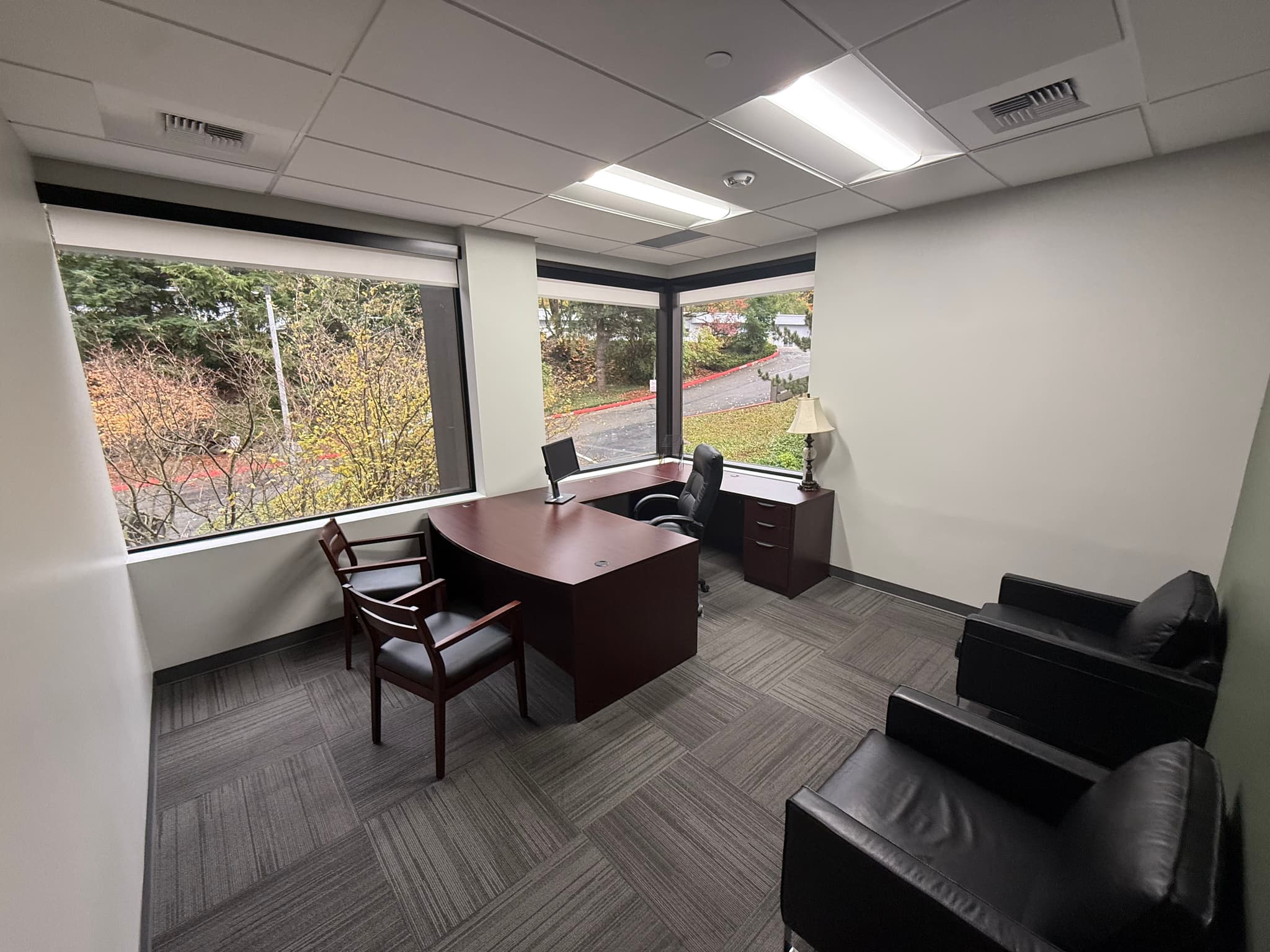 Modern coworking desk options at Ideal Spaces