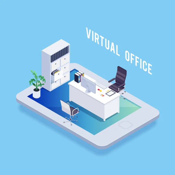 Virtual office illustration