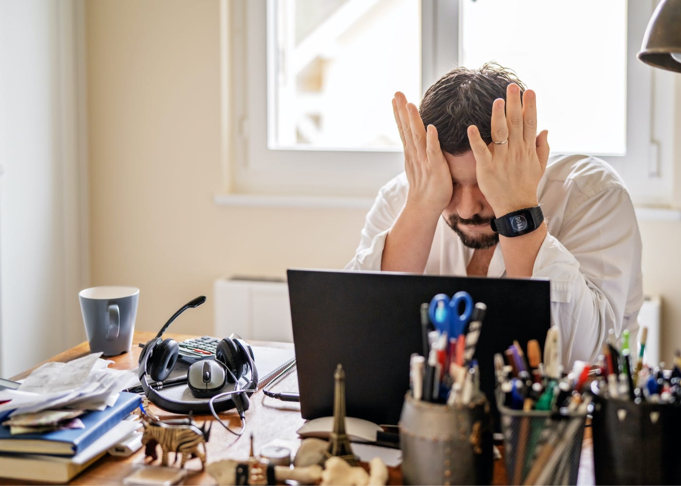 Professional working in focused environment at Ideal Spaces Bellevue