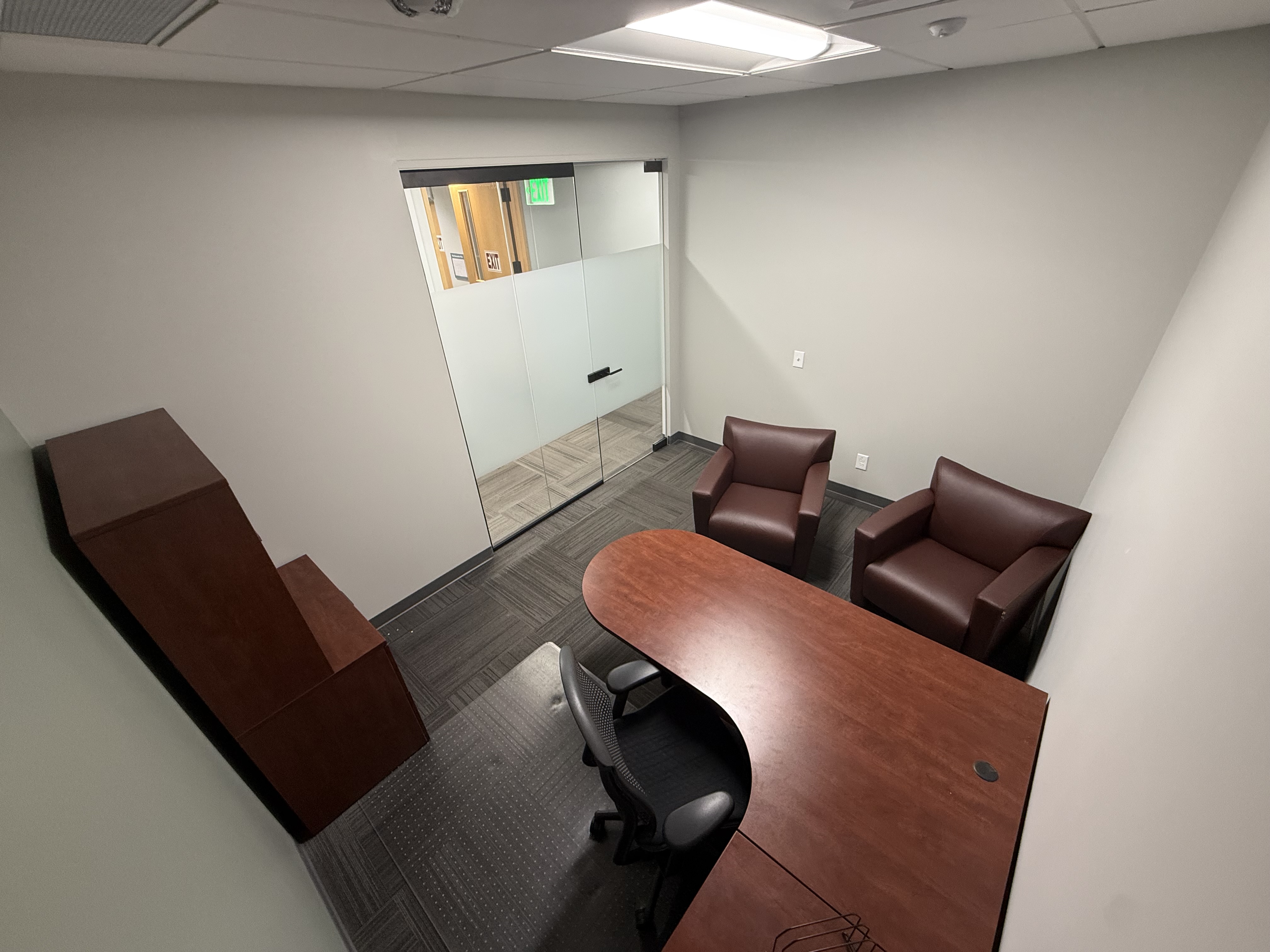 Large private office with team workspace