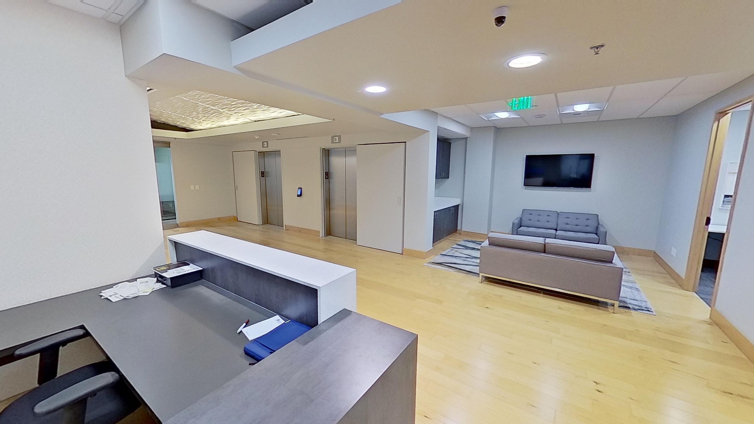 Modern reception and lounge area